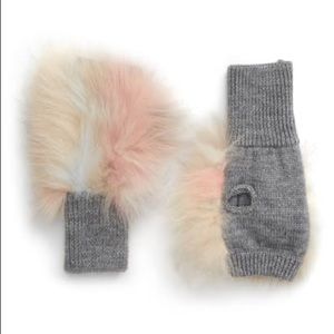 JOCELYN Insomniac Fox Fur Open Finger Mittens